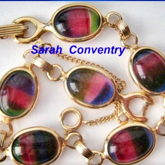 Sarah Coventry Bracelet Glass gold tone & multi colored - Picture 9 of 11